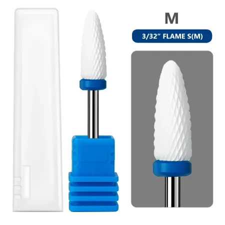 Frez ceramiczny stożek F2 niebieski 3/32″ M – średni, do manicure i pedicure